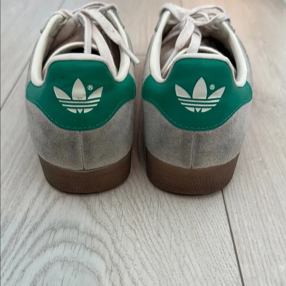 Adidas Men's Gray and Green Sneakers - Picture 2 of 7